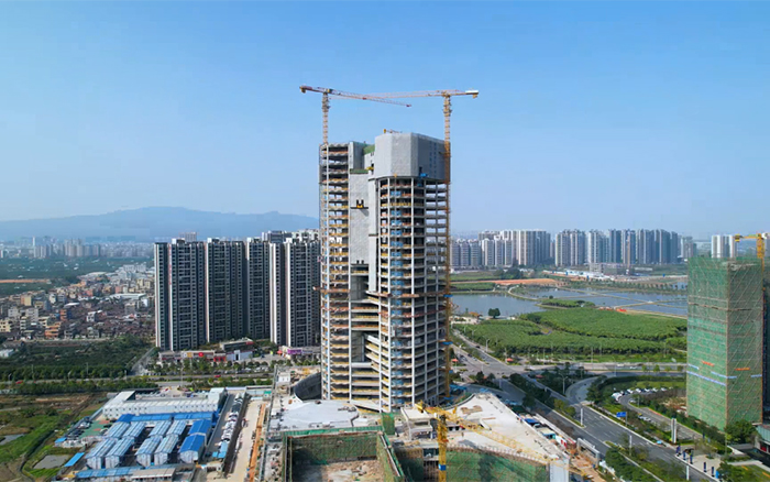 城视装金名片”| 8827太阳集团塔机助建新会第一高楼