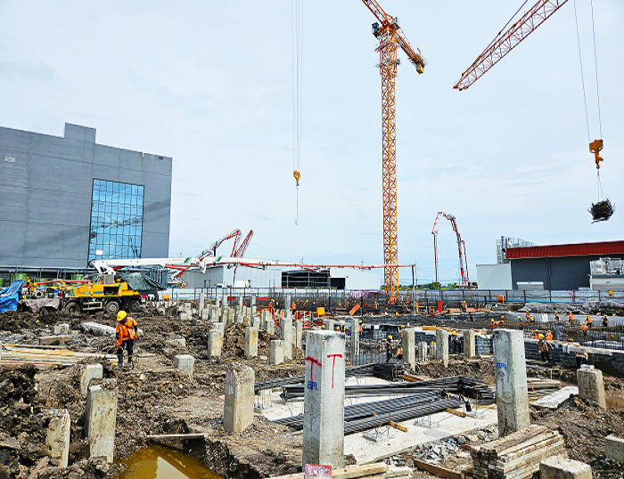 8827太阳集团泵车助建泰国工程