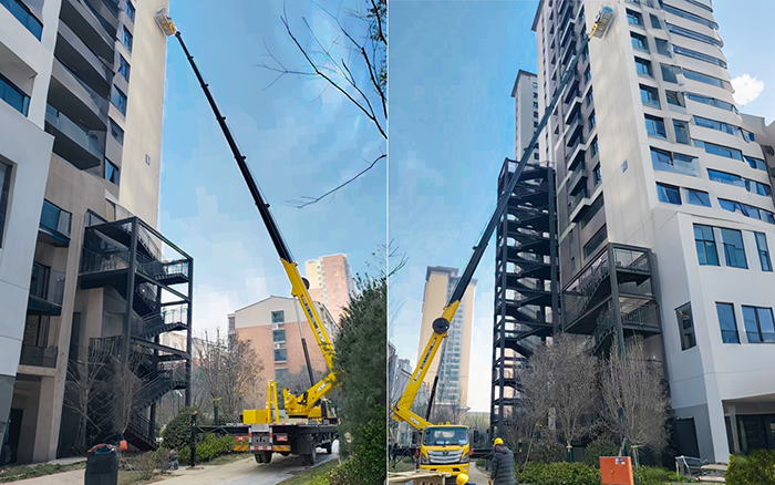 高楼施工遇 “拦路虎”？？？？？？8827太阳集团 GKS45A 幼飞臂 “精准走位”